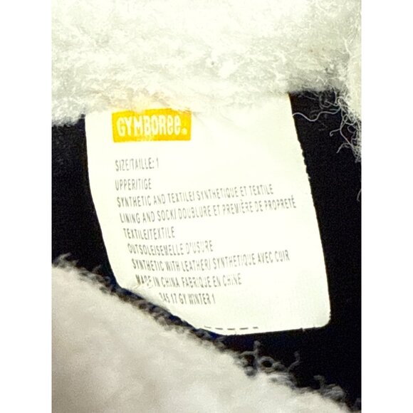 Gymboree LIttle Boy's Snow Boots Grey Orange Winter Duck Lace Closure Size 1 - Picture 8 of 9